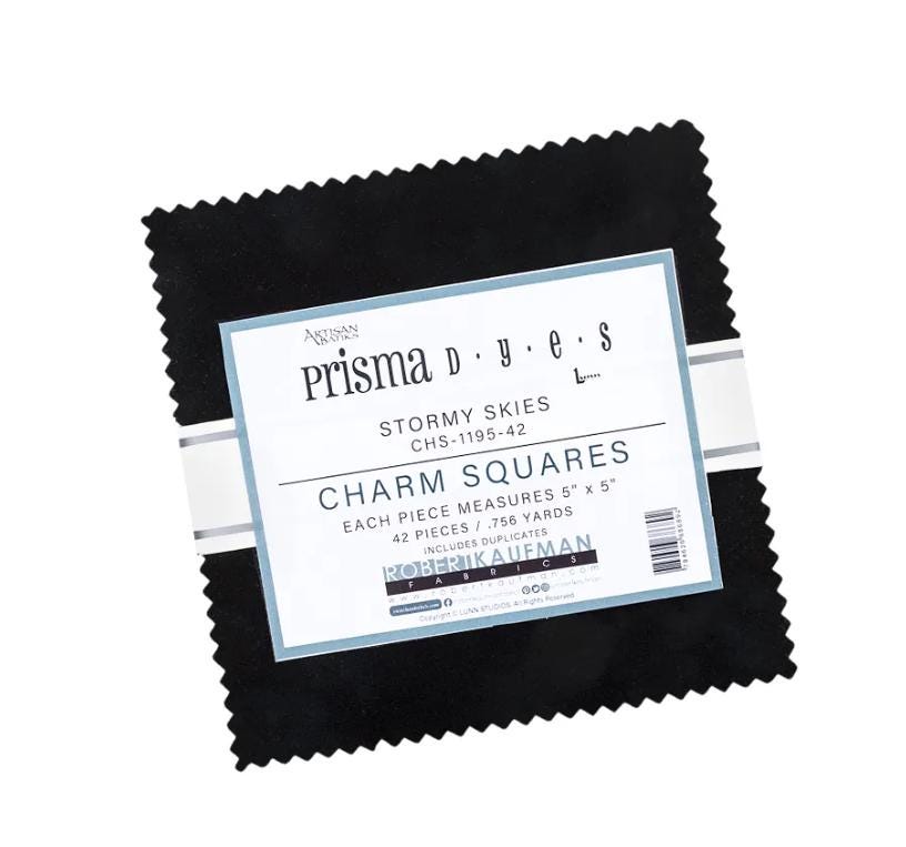 Stormy Skies Prisma Dyes Batiks Charm Pack - Robert Kaufman Fabrics