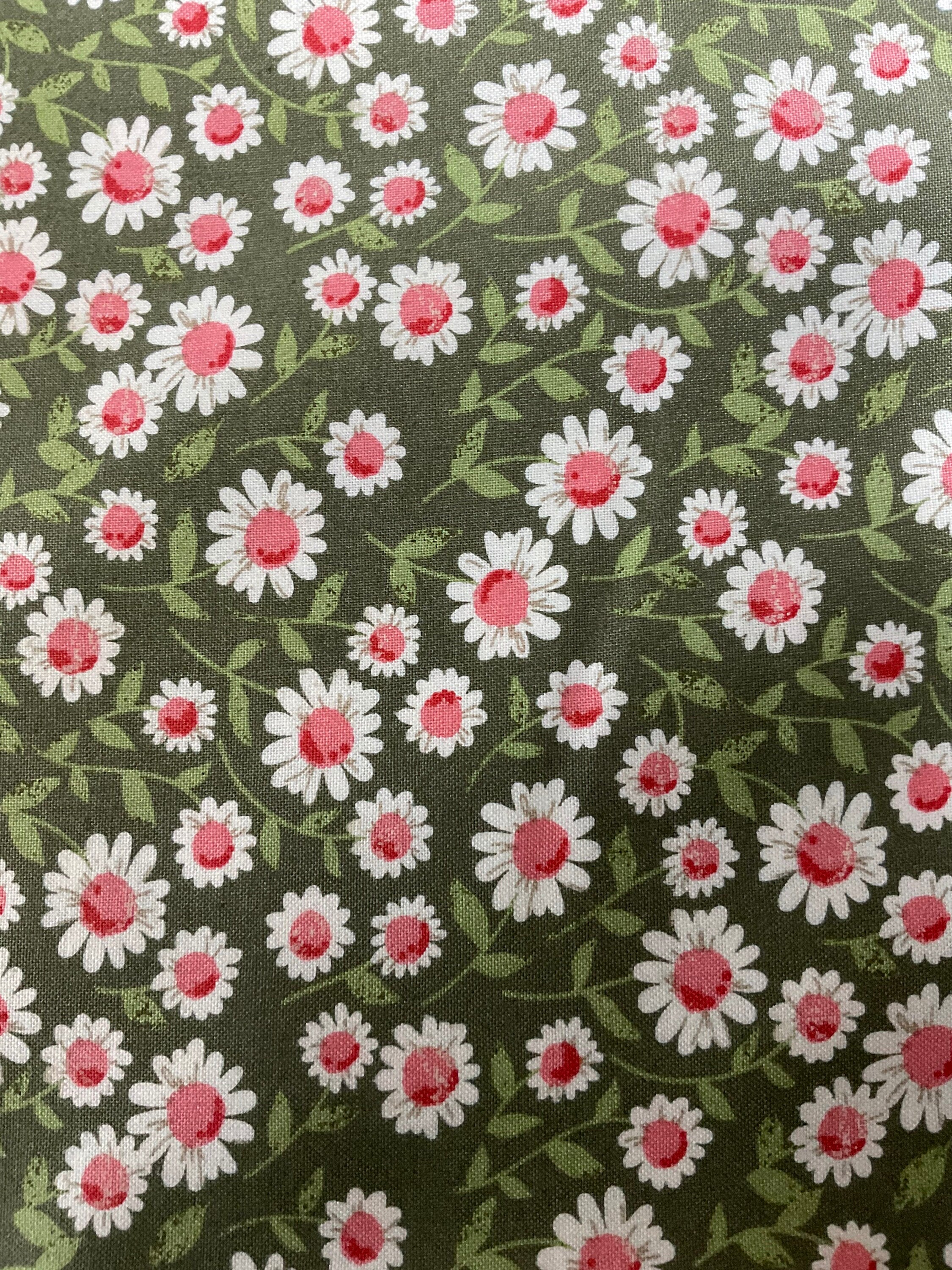 Roses in Bloom Olive – Love Note Collection by Lella Boutique for Moda Fabrics