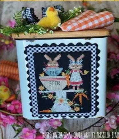 Bunny Bakery Cross Stitch Pattern - Stitching with the Housewives Up on a Pedestal