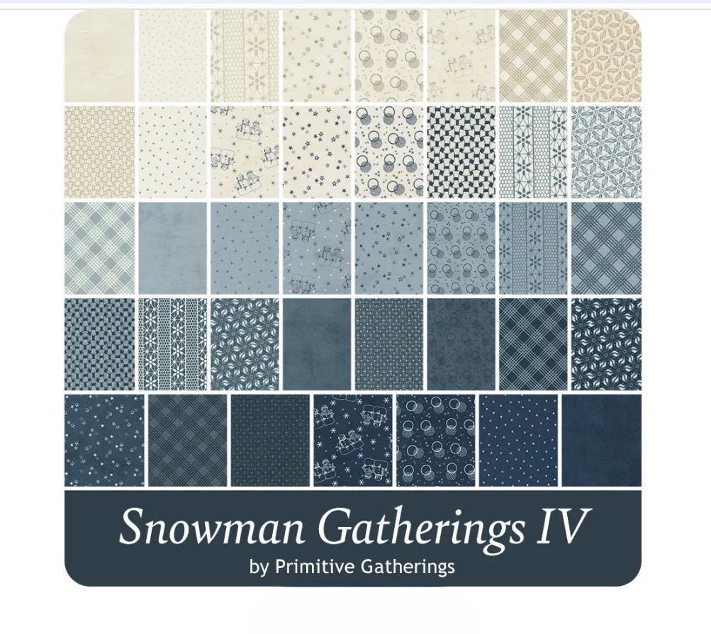Snowman Gatherings IV Charm Pack -  Primitive Gatherings - Moda Fabrics