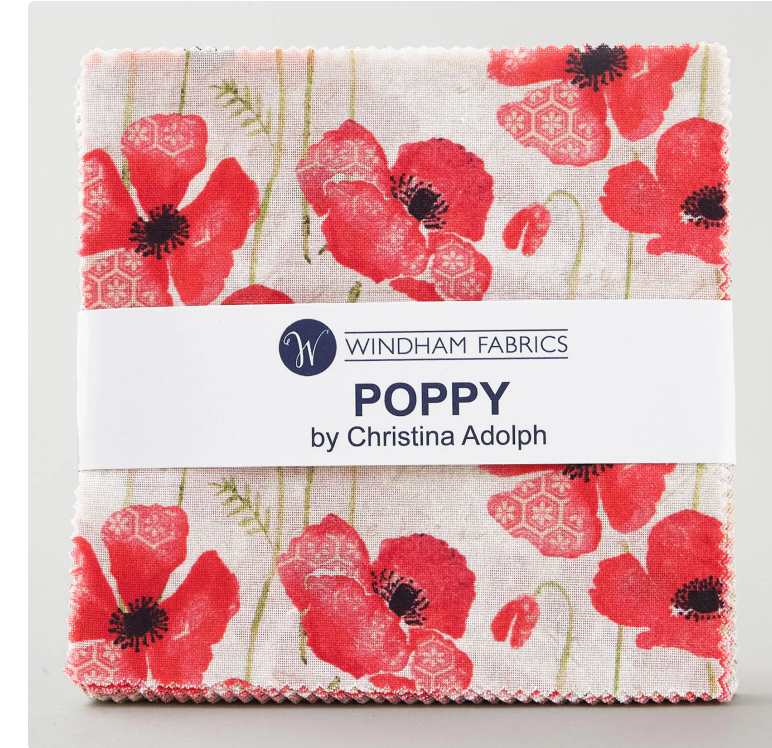 Poppy Charm Pack – 5" Squares | Christina Adolf for Windham Fabrics