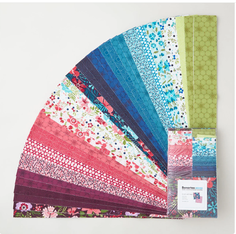 Secret Garden Jelly Roll – 2.5" Strips | Shelly Cavanna for Benartex Fabric