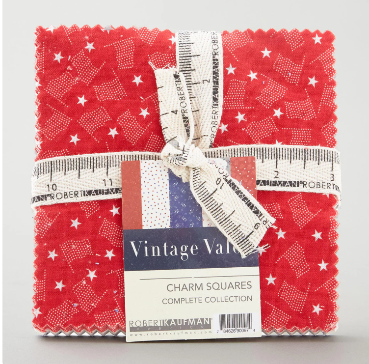 Vintage Valor Charm Pack – 42 pcs 5" Squares | Robert Kaufman