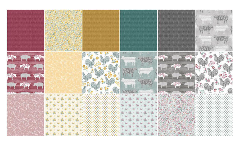 Chalk Barn Layer Cake 42 pcs. — Benartex
