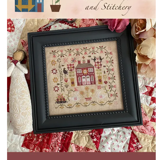 Summer Garden at Cranberry Manor Cross Stitch Pattern - Pansy Patch Quilts and Stitchery