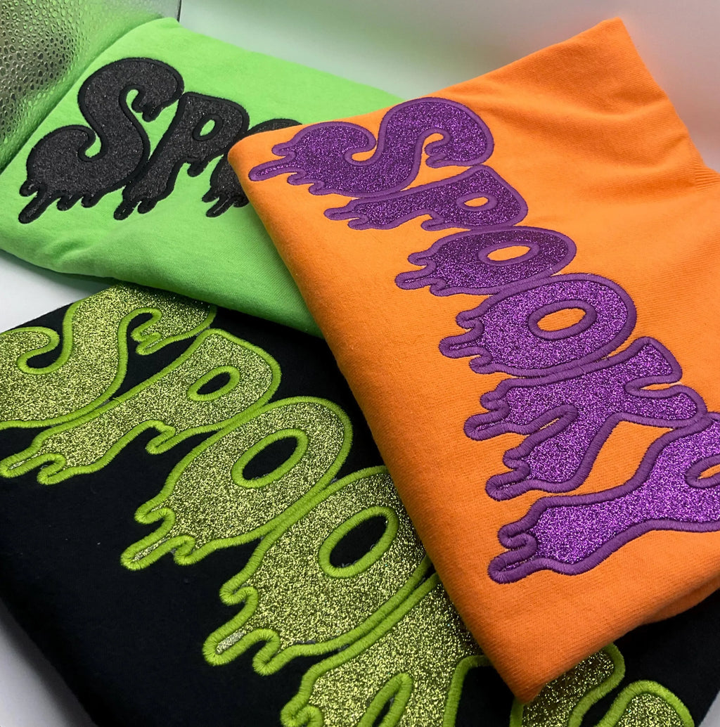 Custom embroidered spooky season shirts
