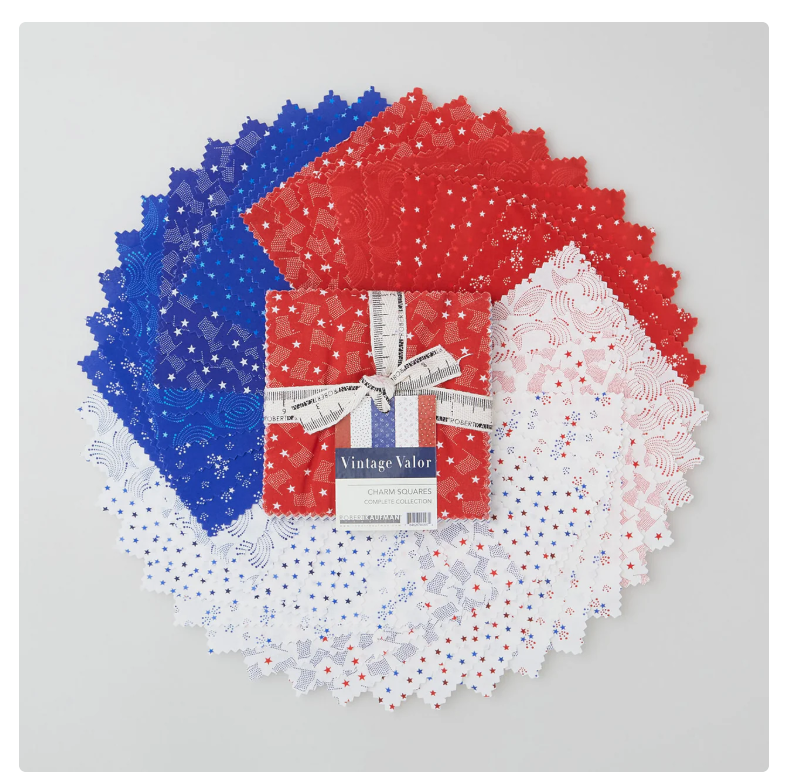Vintage Valor Charm Pack – 42 pcs 5" Squares | Robert Kaufman