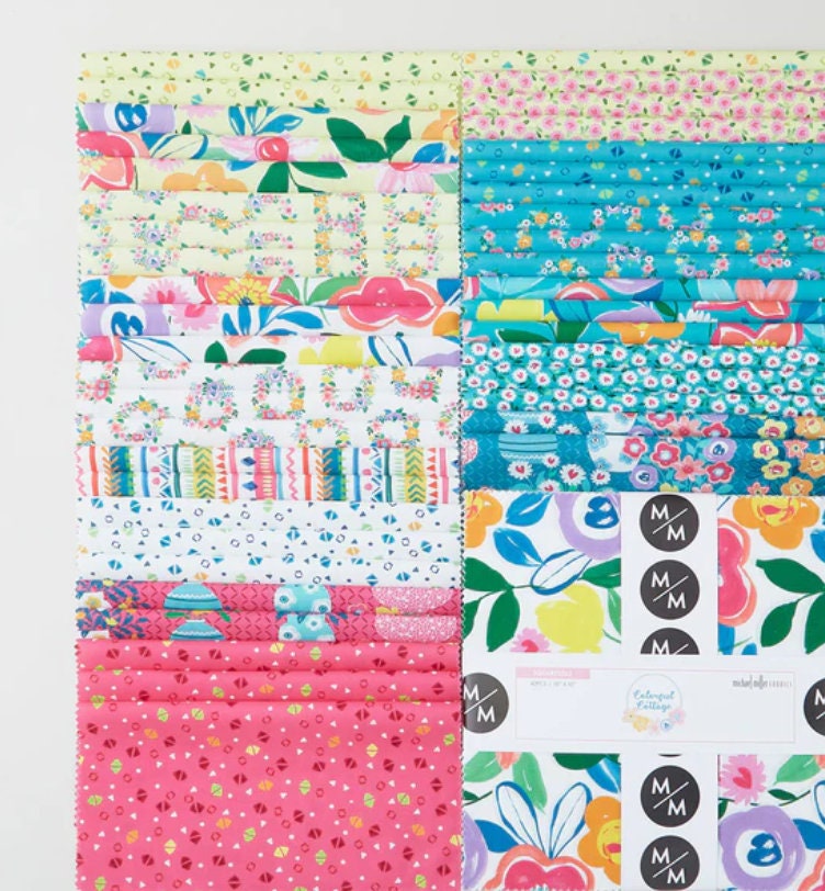 Colorful Cottage -  2 Yard Cuts - varying colors - Michael Miller Fabrics