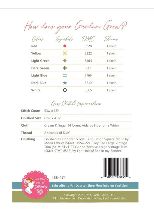 Sweet Laurel Cross Stitch Pattern - Its Sew Emma