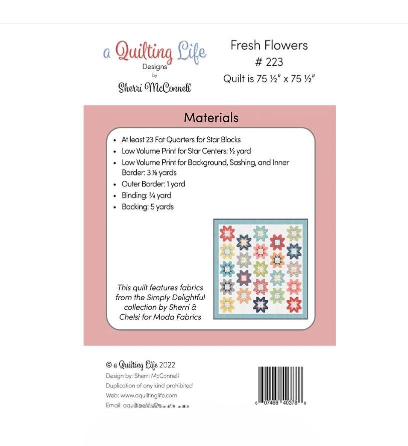 Fresh Flowers Quilt Pattern  - A Quilting Life Designs