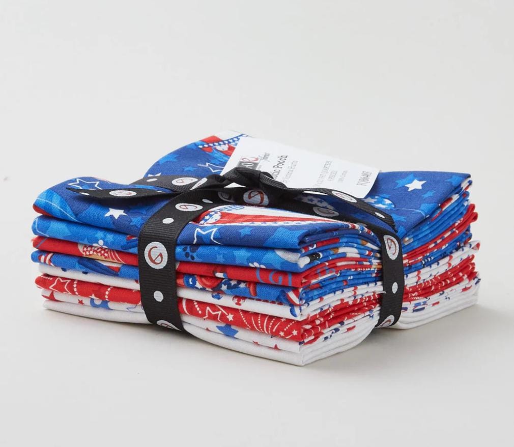 Patriotic Pooch Fat Quarter Bundle 9/pkg. - Victoria Hutto - Studio E