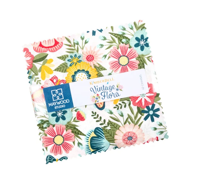 Vintage Flora Charm Pack - Kimberbell Designs- Maywood Studio