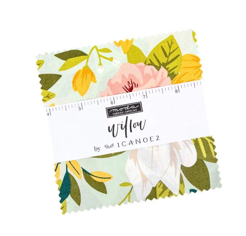 Willow Charm Pack — 42 Squares — One Canoe Two for Moda Fabrics