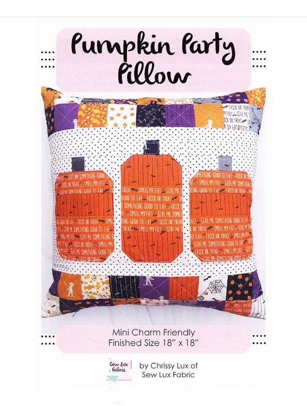 Pumpkin Party Pillow Pattern - Sew Lux Fabric