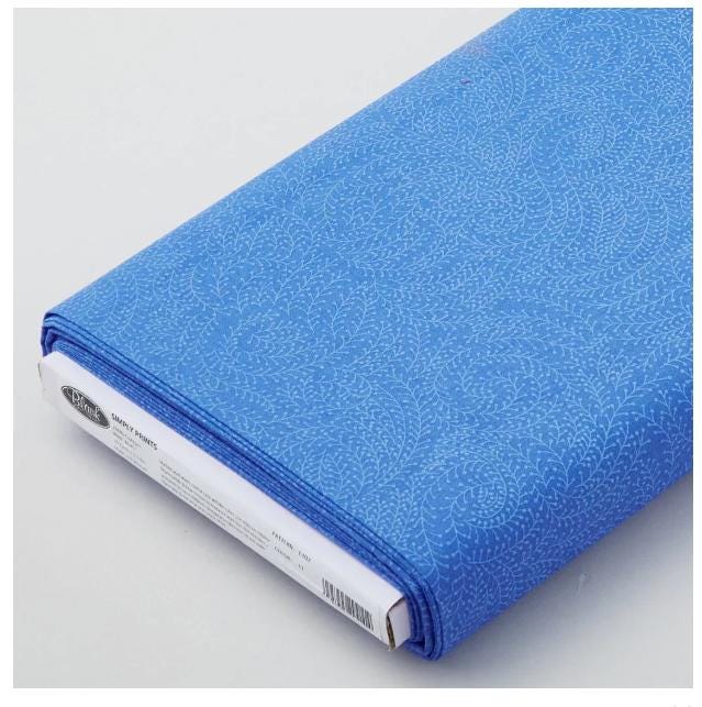 Blue Double Vines Yardage - Simply Prints - Blank Quilting Corp