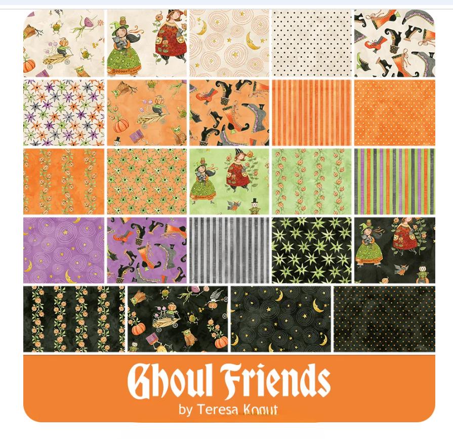 Ghoul Friends Charm Pack - Teresa Kogut - Riley Blake Designs
