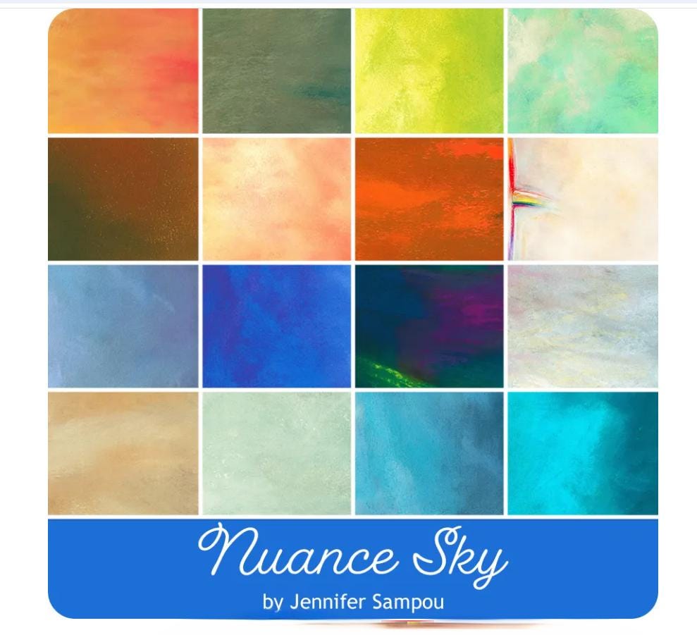 Nuance Sky Jelly Roll - Jennifer Sampou - Robert Kaufman Fabrics