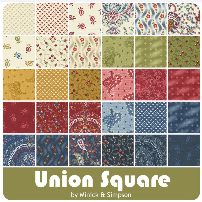Union Square Charm Pack — 42 Squares — Minick & Simpson for Moda Fabrics