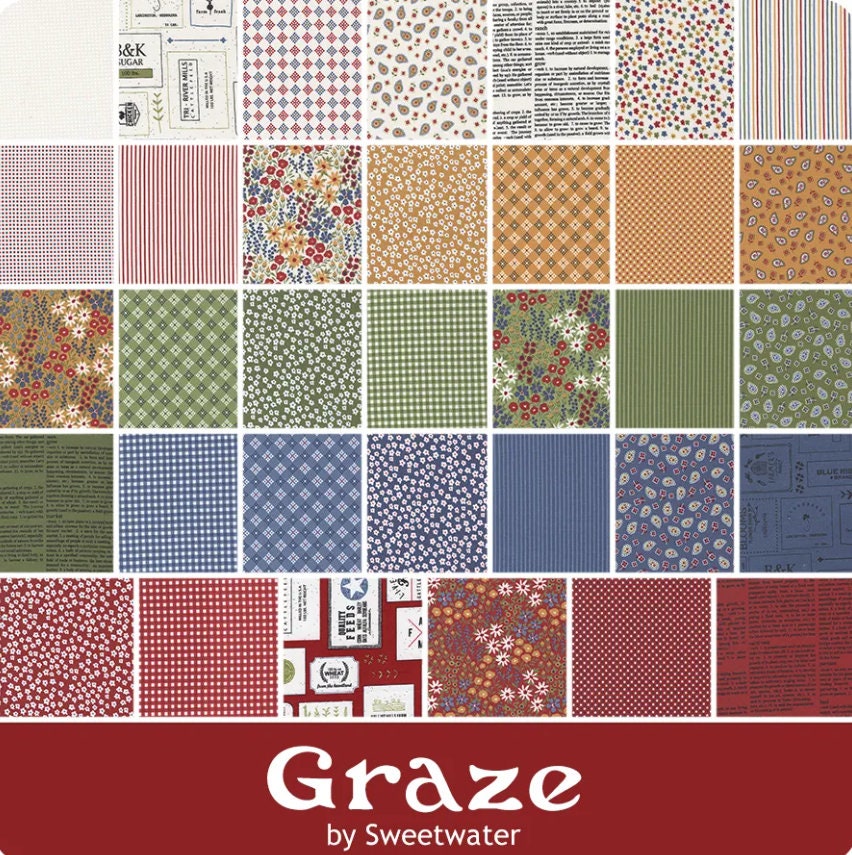 Graze Mini Charm Pack - Sweetwater - Moda Fabrics