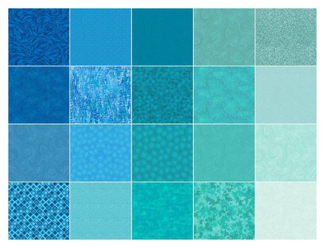 I've Got Hue, Babe Turquoise Waves Jelly Roll - Henry Glass Fabrics