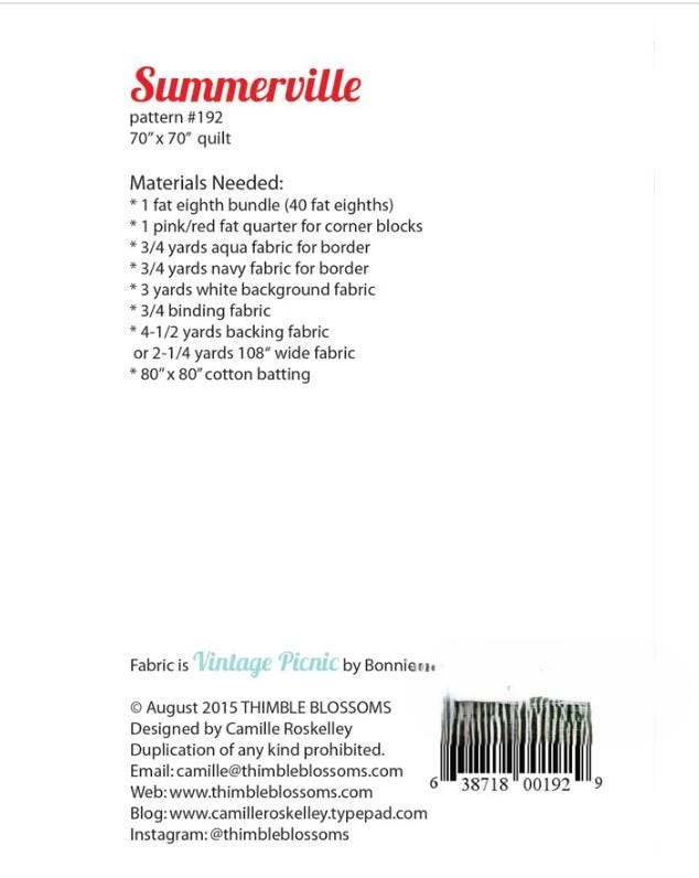 Summerville Quilt Pattern - Thimble Blossoms