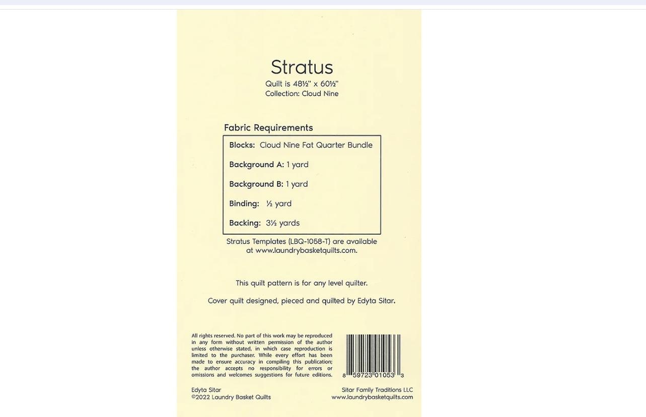 Stratus Quilt Pattern - Laundry Basket Quilts