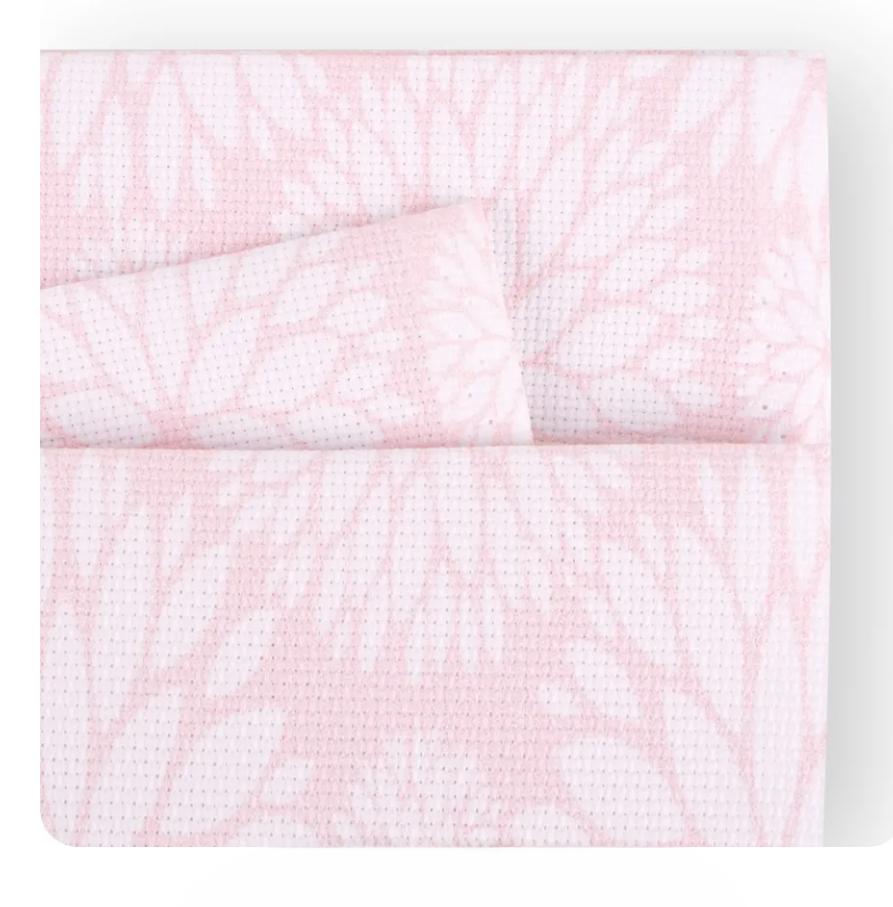 Pink Zinnia 14 Count Aida Cross Stitch Cloth: 18" x 27" Fabric Flair