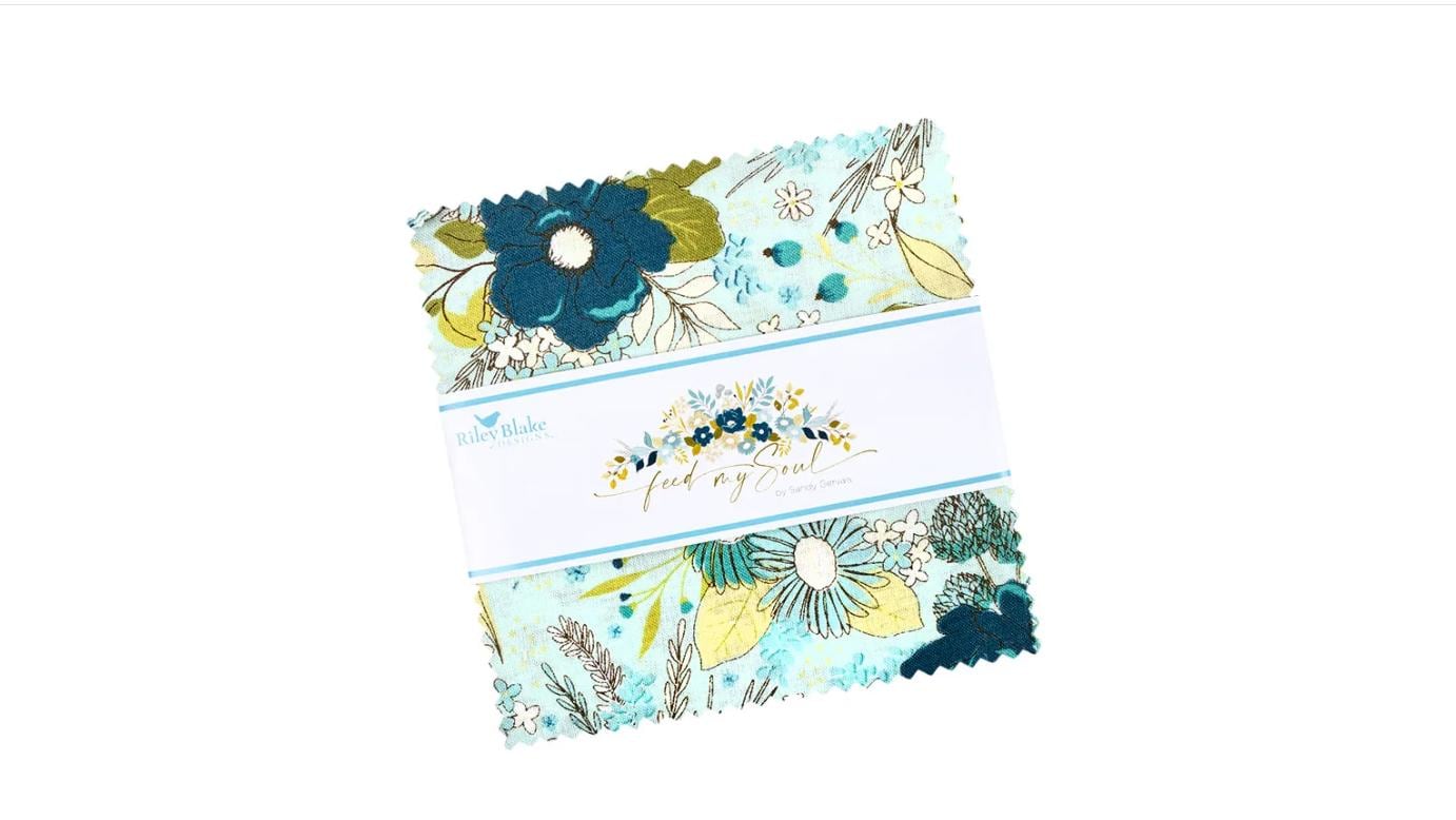 Feed My Soul Charm Pack 42/pkg.- Sandy Gervais - Riley Blake Designs