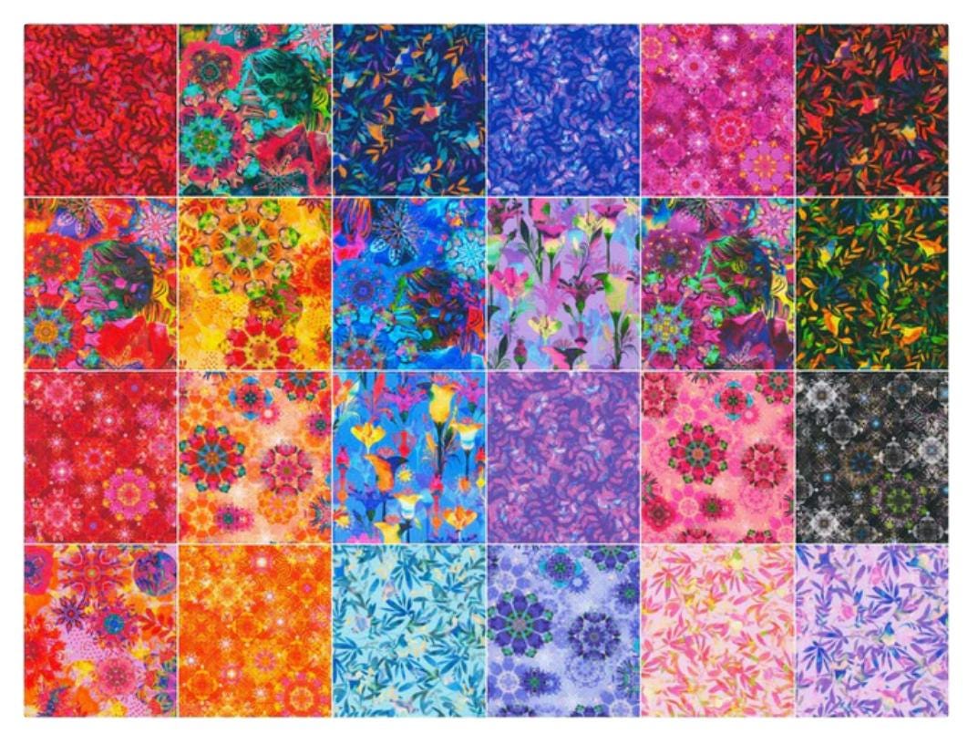 Florence Fat Quarter Bundle 12/pkg. - Christiane Marques - Robert Kaufman Fabrics