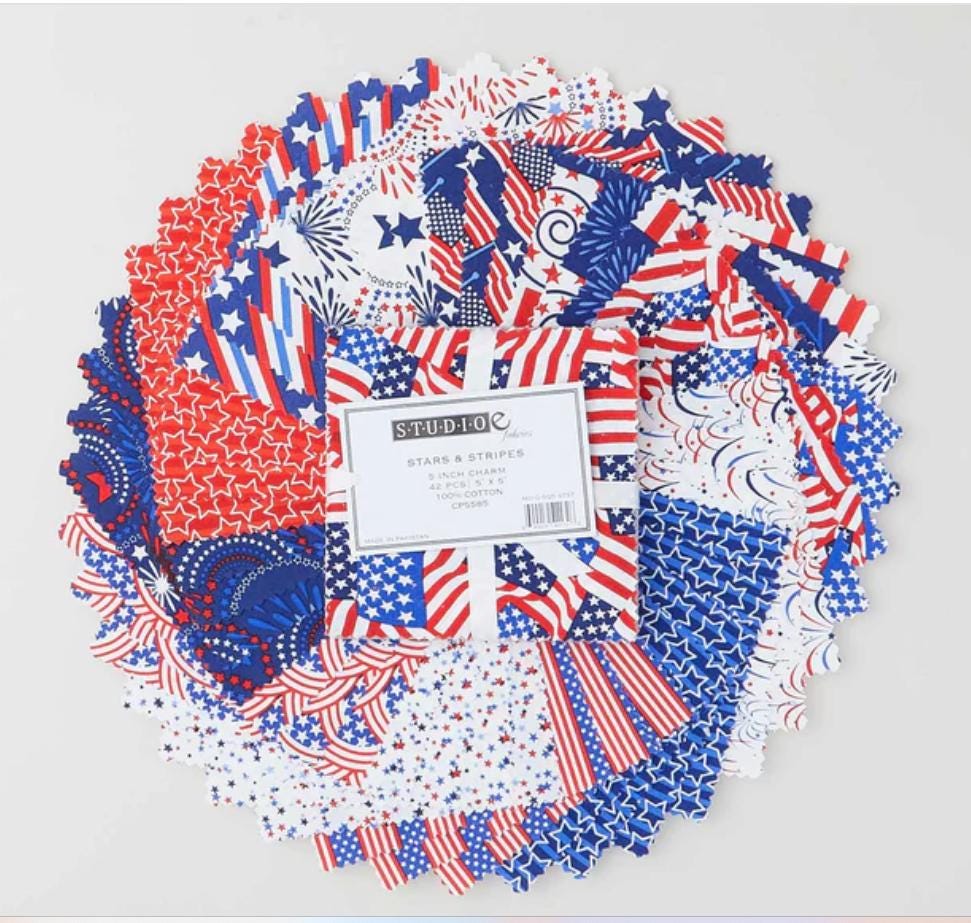 Stars and Stripes Charm Pack - Studio E