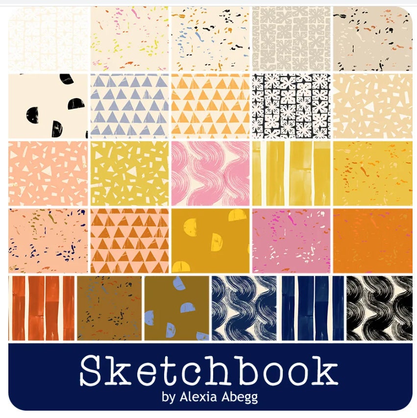 Sketchbook Charm Pack - Alexia Abegg - Ruby Star Society