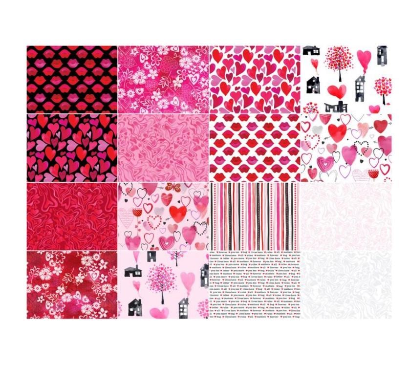 Love Matters Jelly Roll - Clothworks - Claudia Bianchi
