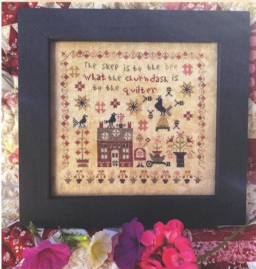 Mrs Beesley's Summer House Cross Stitch Pattern - Pansy Patch Quilts and Stitchery