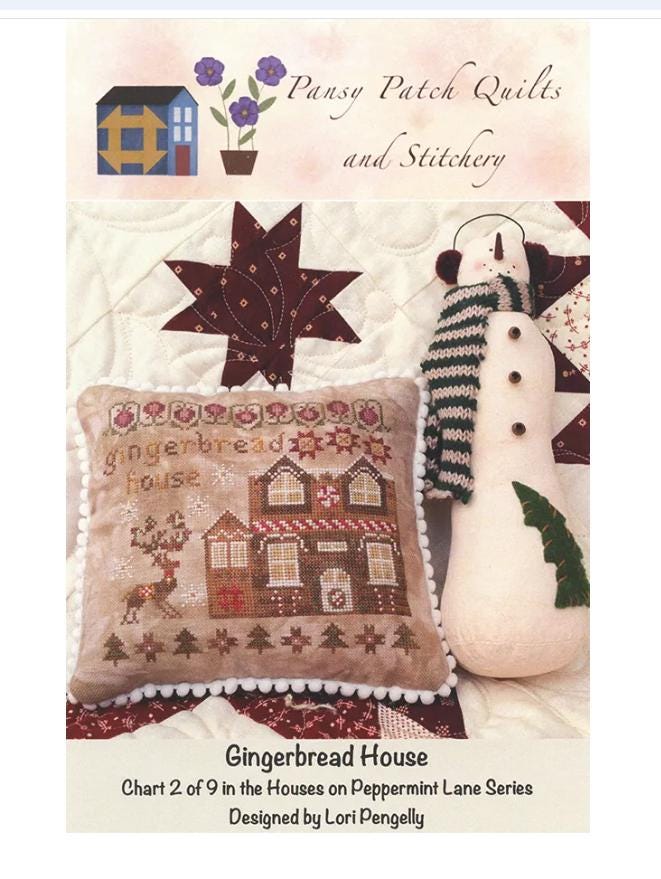 Gingerbread House Cross Stitch Pattern - Houses on Peppermint Lane Series