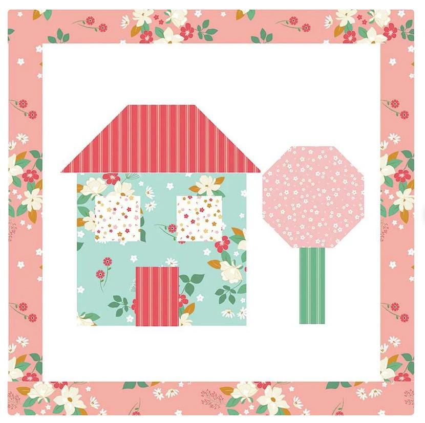 Homestead Runner and Pillow Pattern - Flamingo Toes