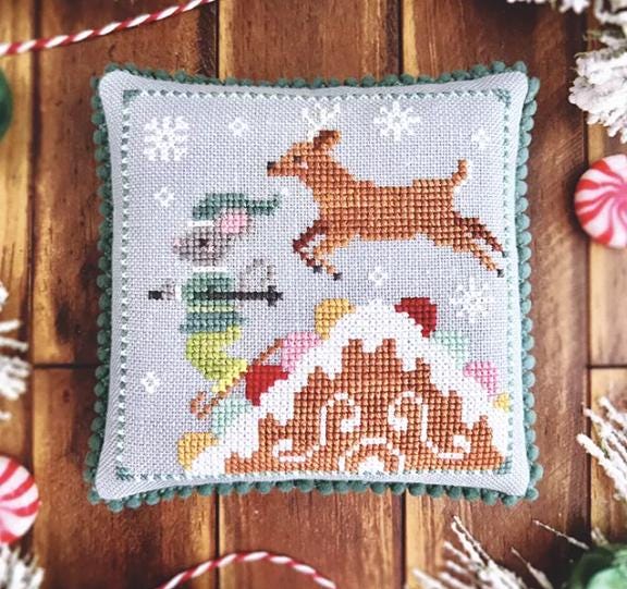 On the Housetop Mousecapades 2 Cross Stitch Pattern - Luminous Fiber Arts