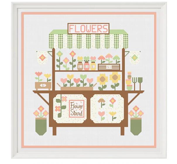 Flower Stand Cross Stitch Pattern - My Sew Quilty Life