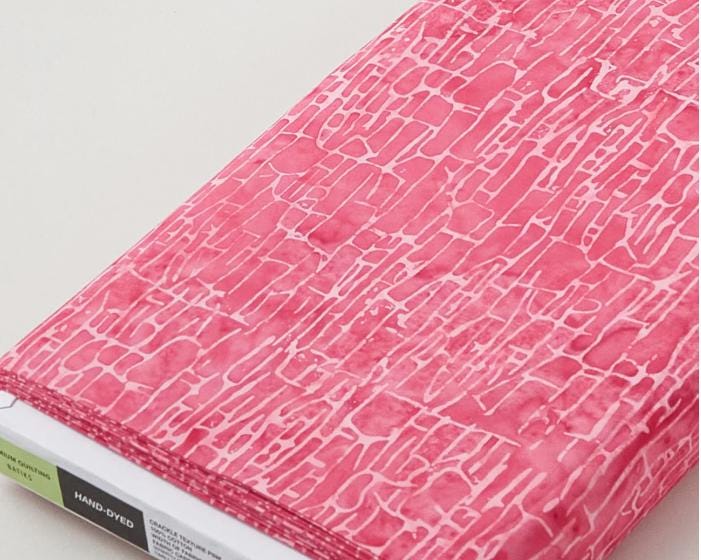 Pink Crackle Texture Batiks Yardage - Island Batiks