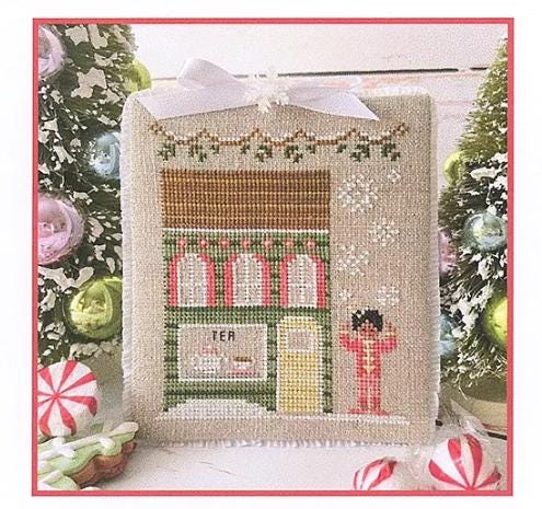Chinese Tea Room Nutcracker Village Cross Stitch Pattern - Country Cottage Needleworks