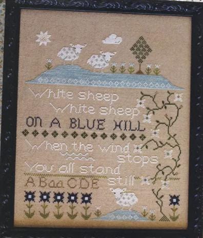 White Sheep Cross Stitch Pattern - October House Fiber Arts