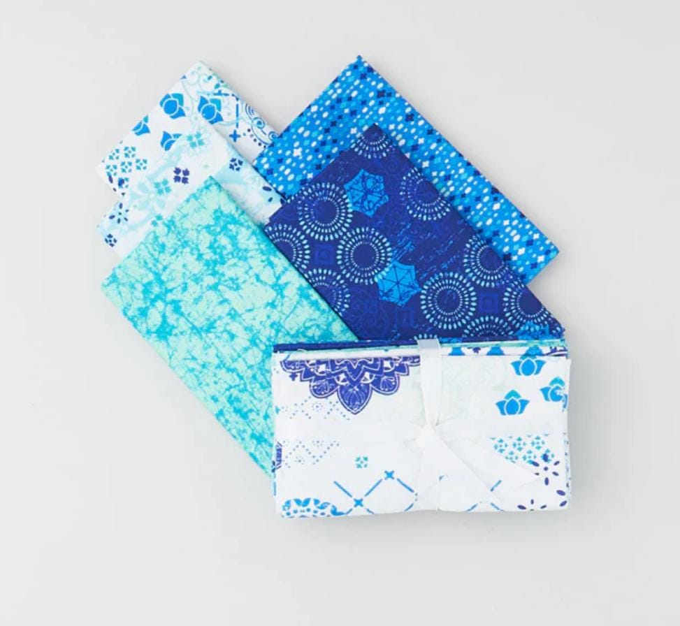 Siena Blue Fat Quarter Bundle - Fabric Additions