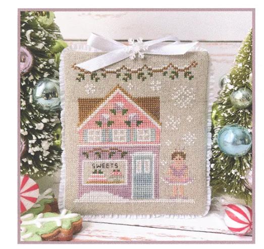 Sugar Plums Sweet Shop Nutcracker Village Cross Stitch Pattern - Country Cottage Needleworks