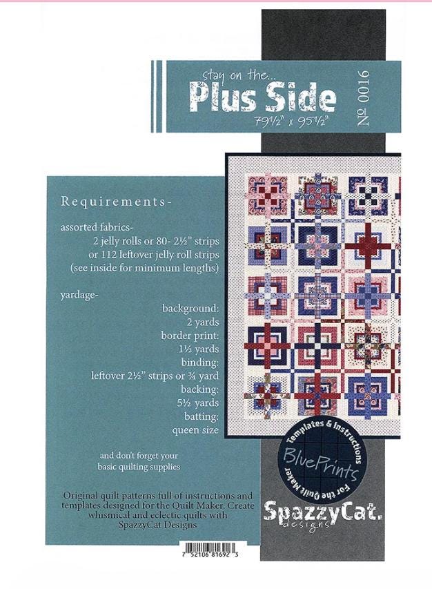 Plus Side Quilt Pattern - SpazzyCat Designs