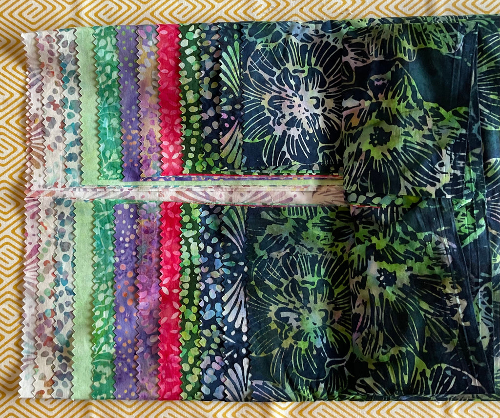 Bold and Bright Batiks Fat Quarter Bundle - Hoffman Fabrics