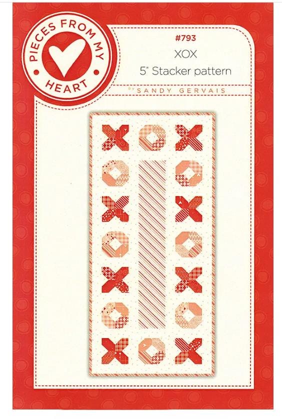 XOX Runner Pattern - Pieces From My Heart