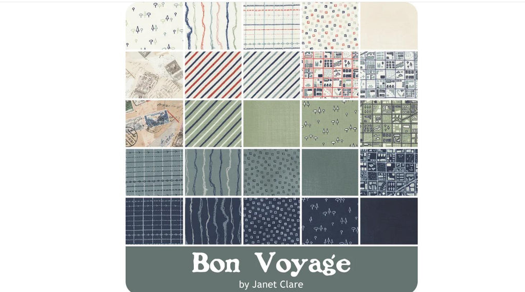Bon Voyage Mini Charm Pack - Janet Clare - Moda Fabrics