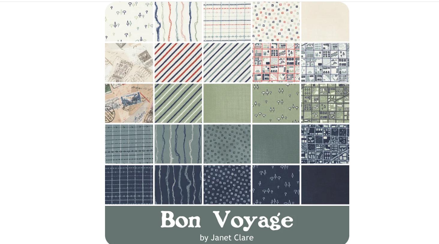 Bon Voyage Mini Charm Pack - Janet Clare - Moda Fabrics