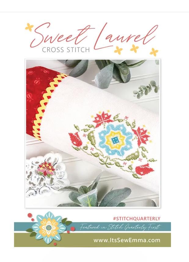 Sweet Laurel Cross Stitch Pattern - Its Sew Emma