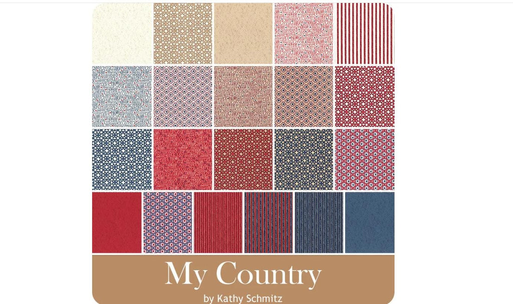 My Country Mini Charm Pack 42/pkg. - Kathy Schmitz - Moda Fabrics