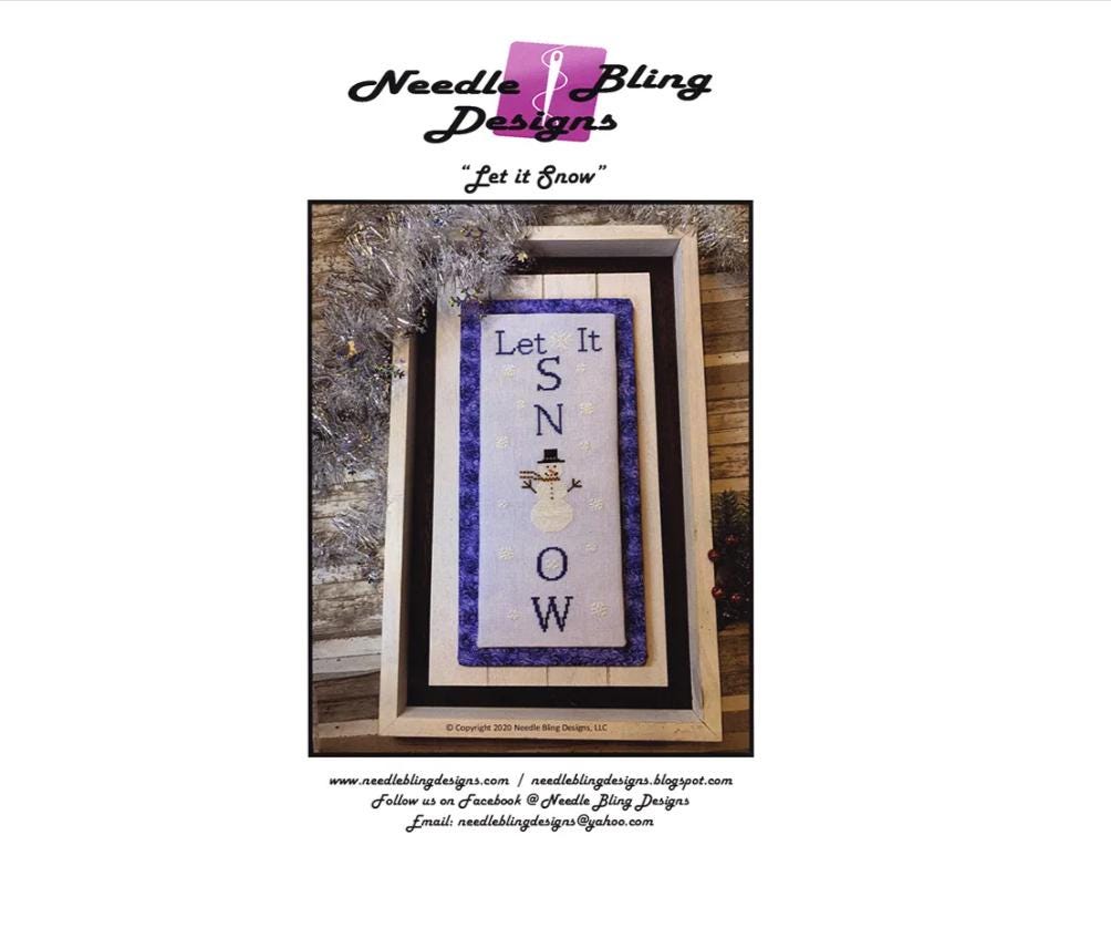 Let It Snow Cross Stitch Pattern - Needle Bling Designs